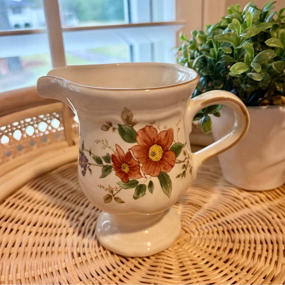 Mikasa Floral Ceramic Pitcher